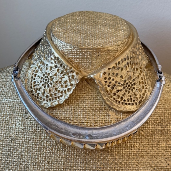 ALEXIS KIRK Necklace Golden and Silver Collar Modern Designer - Picture 2 of 6